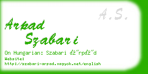 arpad szabari business card